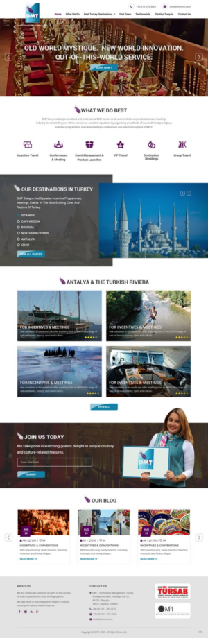 Web Design by pb for DMT DESTINATION MANAGEMENT TR | Design: #16294710