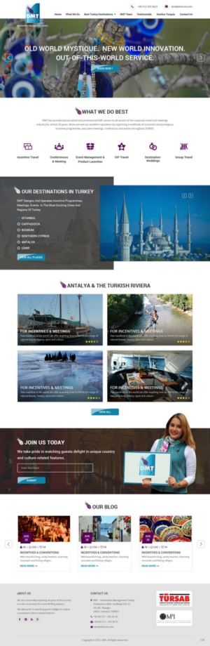 Web Design by pb for DMT DESTINATION MANAGEMENT TR | Design: #16294714