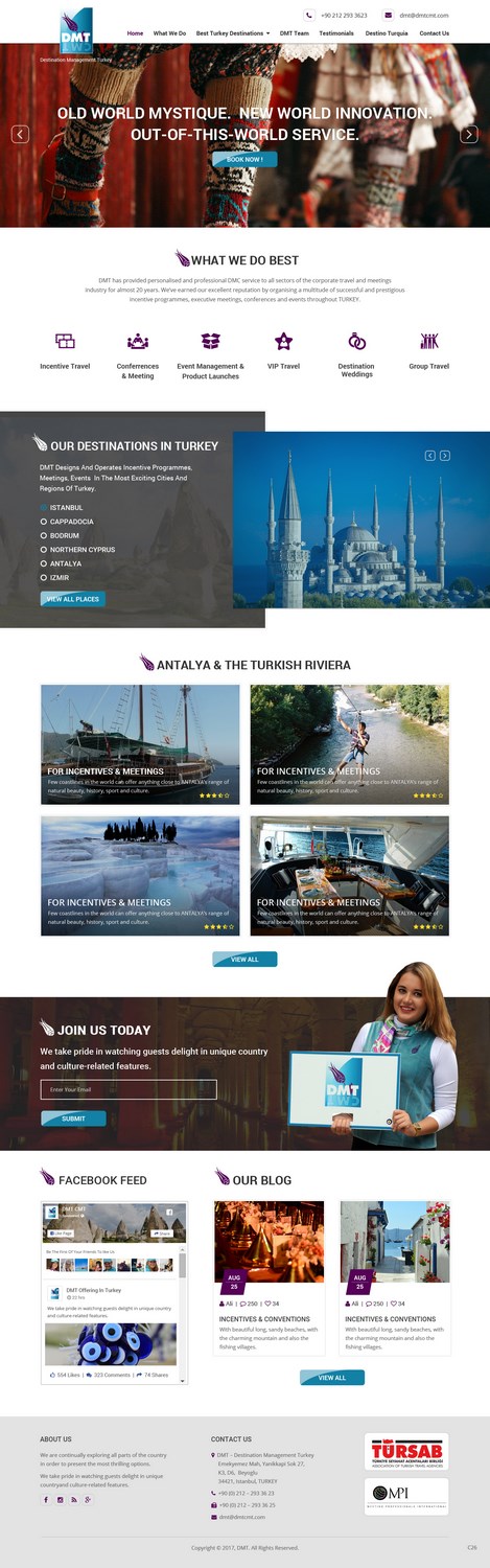 Web Design by pb for DMT DESTINATION MANAGEMENT TR | Design #16321106