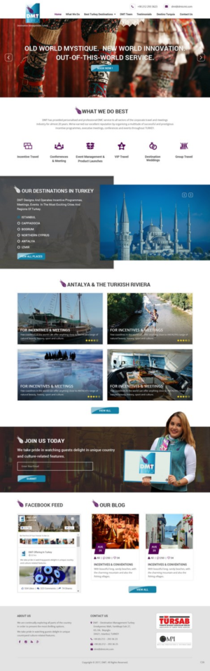 Web Design by pb for DMT DESTINATION MANAGEMENT TR | Design: #16321106