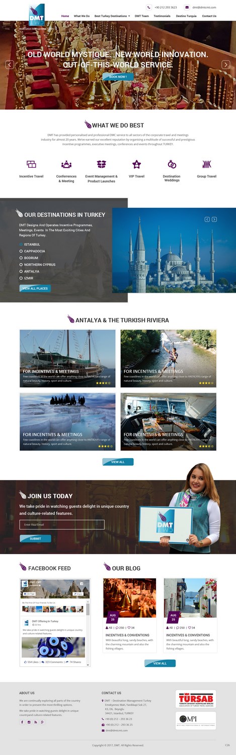 Web-Design von pb für DMT DESTINATION MANAGEMENT TR | Design #16321107
