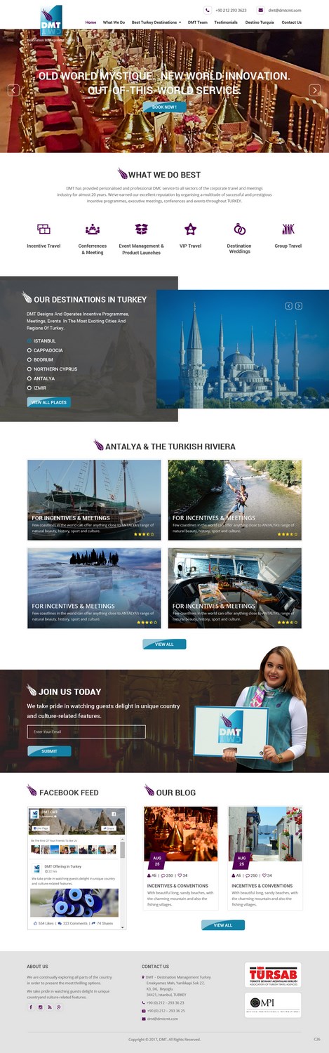 Web-Design von pb für DMT DESTINATION MANAGEMENT TR | Design #16321108
