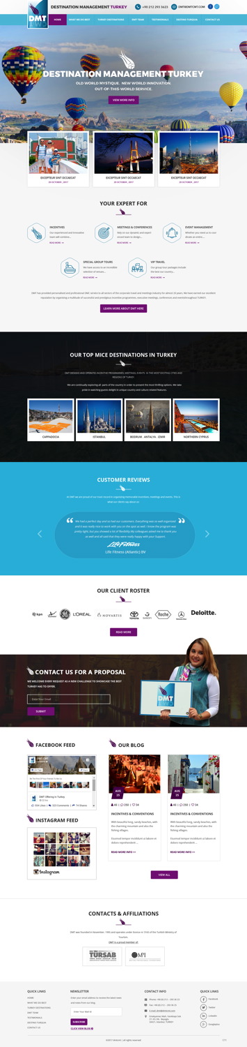 Web Design by pb for DMT DESTINATION MANAGEMENT TR | Design #16490308