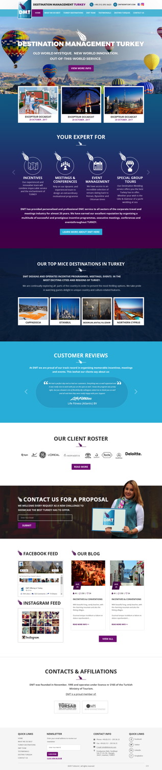 Web Design by pb for DMT DESTINATION MANAGEMENT TR | Design #16561118