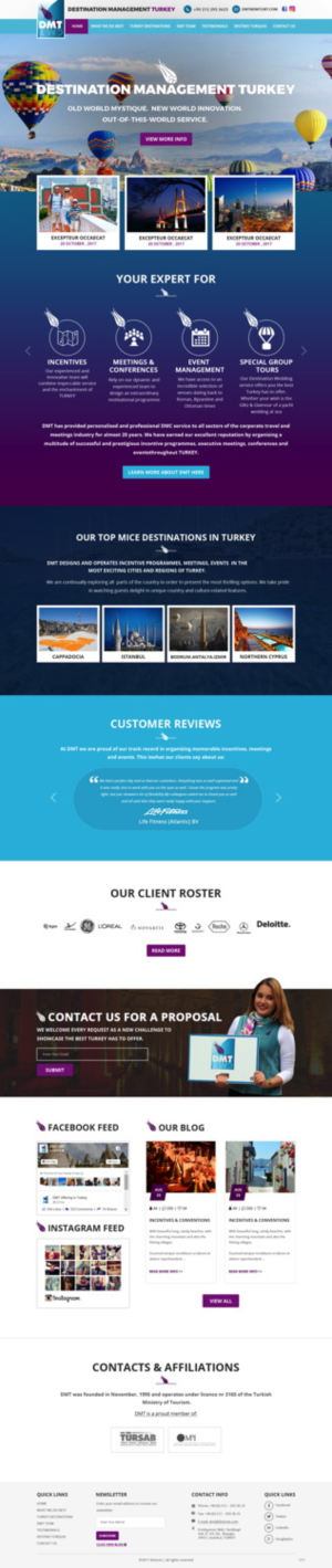 Web Design by pb for DMT DESTINATION MANAGEMENT TR | Design: #16561118
