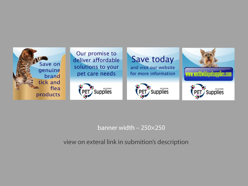 Banner Ad Design by Jozbel for Worldwide Pet Supplies | Design #2663145