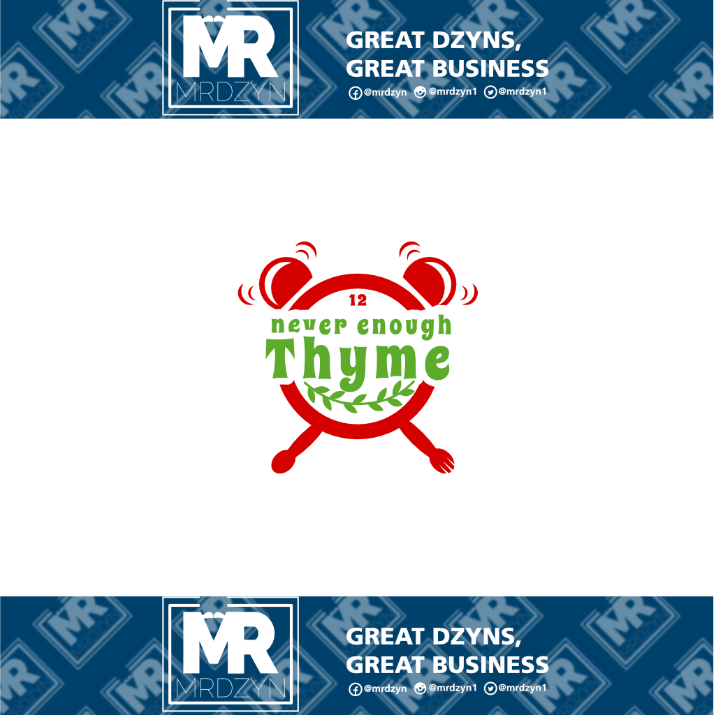 Logo Design by Mike Rosales (@mrdzyn) for Never Enough Thyme | Design #16353670