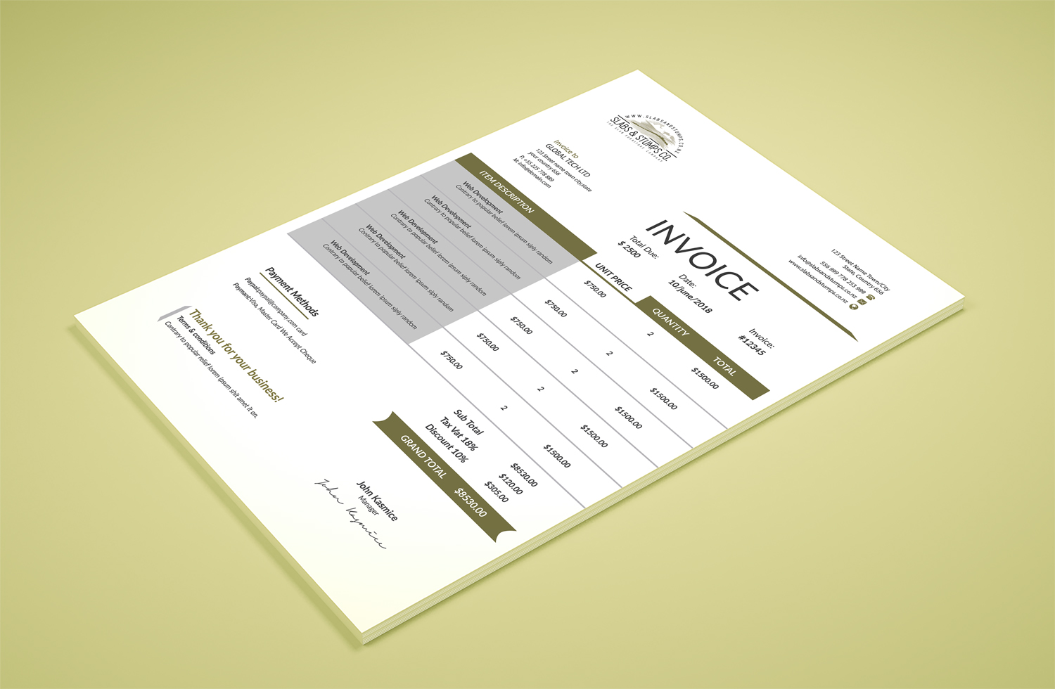 Stationery Design by Petter Goms for this project | Design #16203419