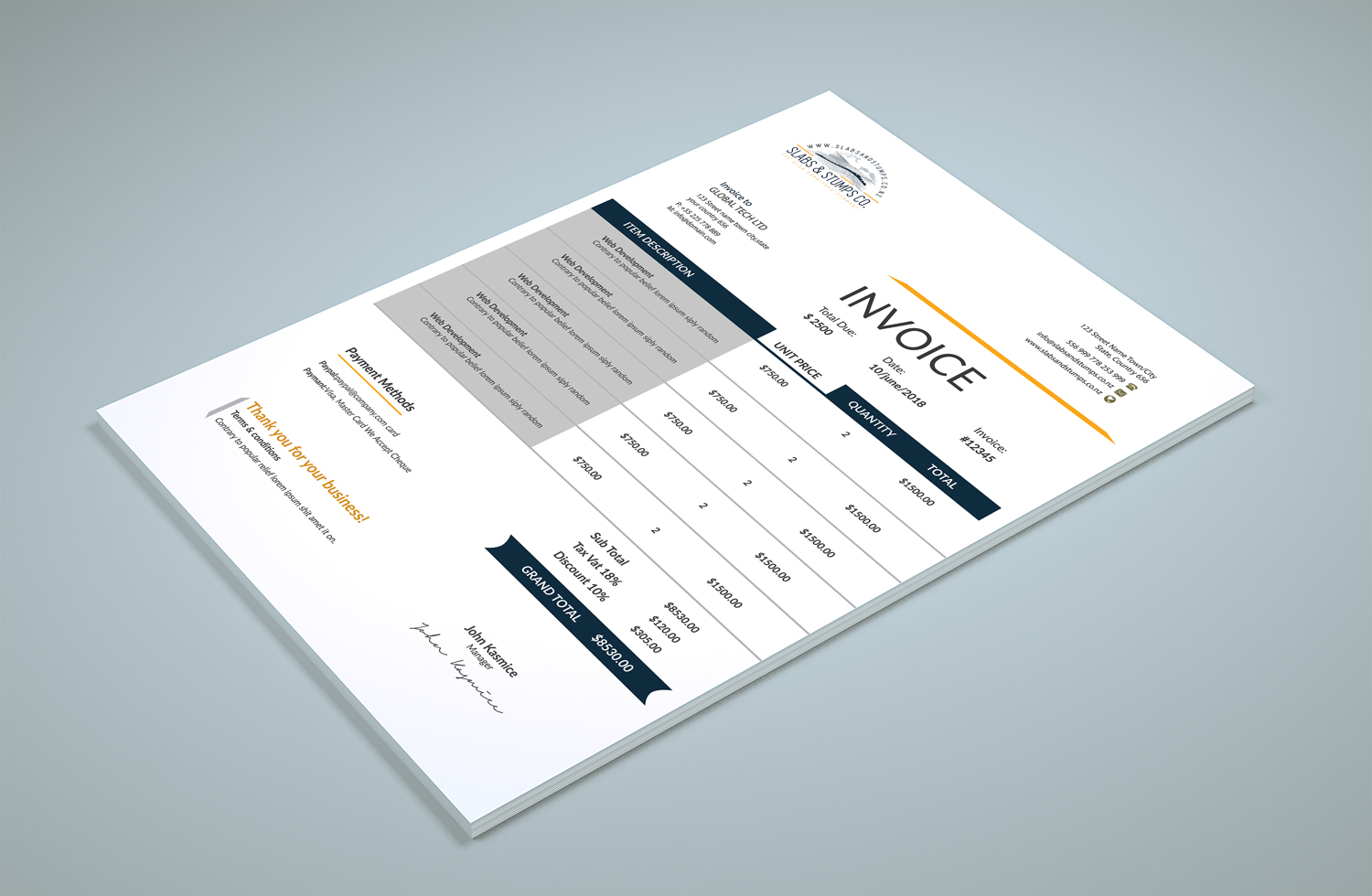 Stationery Design by Petter Goms for this project | Design #16207867