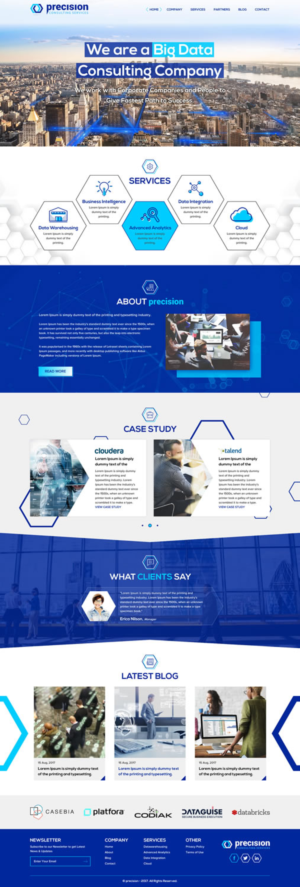 Create a Big Data Website that is professional but has a creative flare to it. | Diseño Web por Sbss