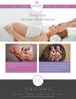 Web Design par pb pour Loving Hands Pregancy and Baby Massage | Design : #16226036