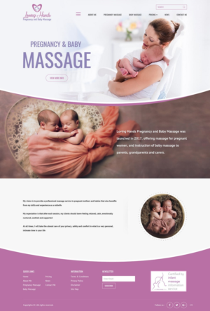 Web Design par pb pour Loving Hands Pregancy and Baby Massage | Design : #16226037