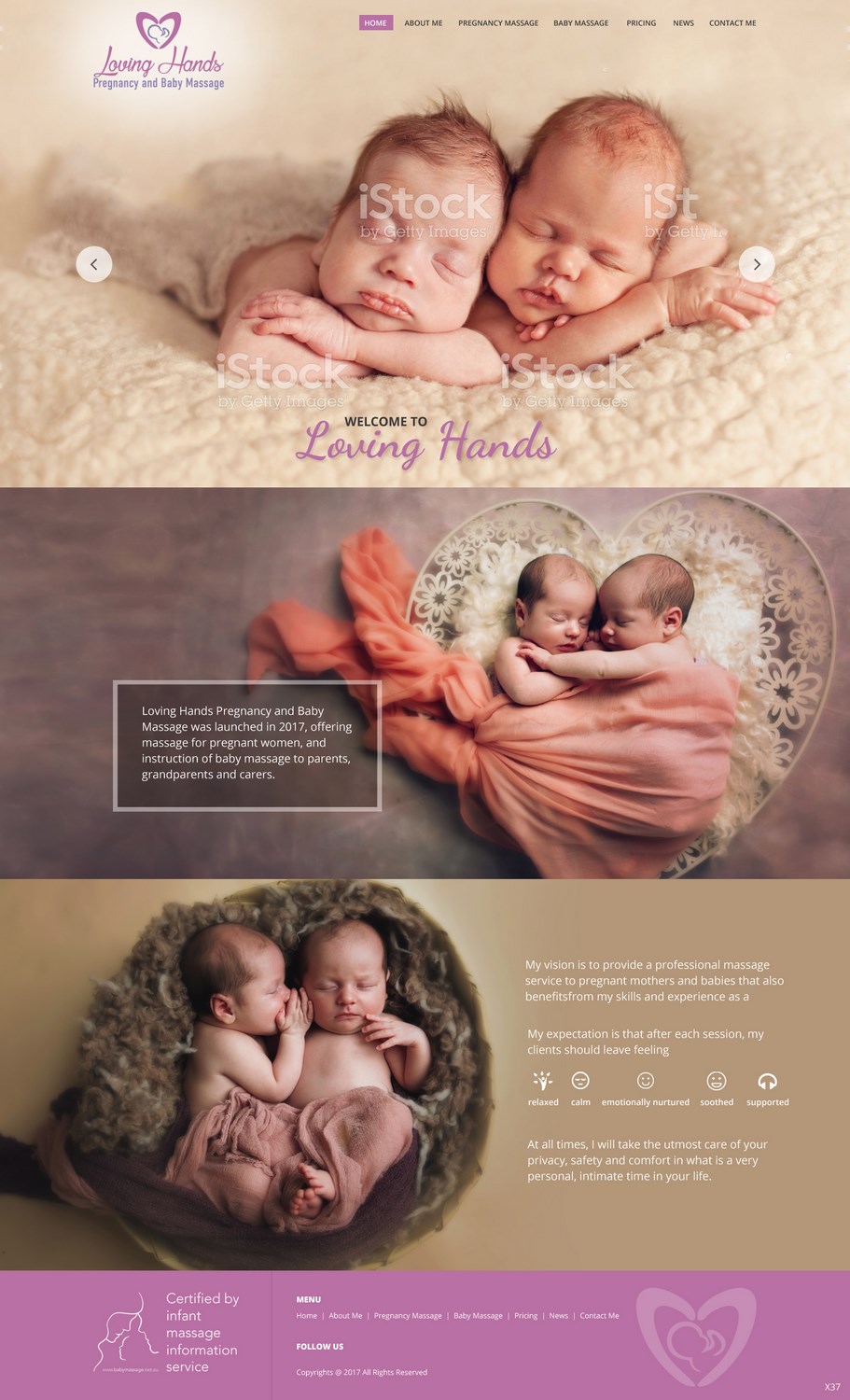 Web Design by pb for Loving Hands Pregancy and Baby Massage | Design #16226045