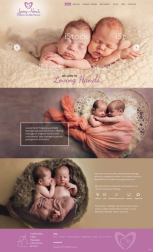 Diseño Web por pb para Loving Hands Pregancy and Baby Massage | Diseño: #16226045