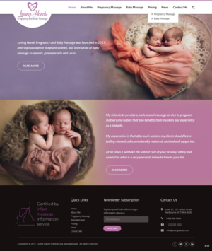Diseño Web por pb para Loving Hands Pregancy and Baby Massage | Diseño: #16226053