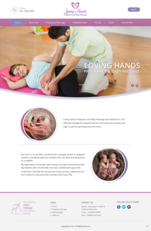 Web Design par pb pour Loving Hands Pregancy and Baby Massage | Design : #16226054