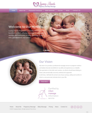 Diseño Web por pb para Loving Hands Pregancy and Baby Massage | Diseño: #16226055