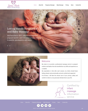 Diseño Web por pb para Loving Hands Pregancy and Baby Massage | Diseño: #16234171