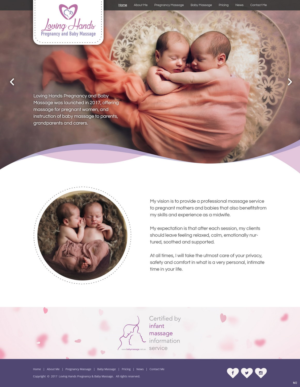 Diseño Web por pb para Loving Hands Pregancy and Baby Massage | Diseño: #16234173