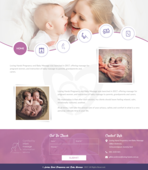 Web Design par rightway pour Loving Hands Pregancy and Baby Massage | Design : #16222843