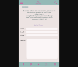 Web Design by miriam 3 for Loving Hands Pregancy and Baby Massage | Design #16296480