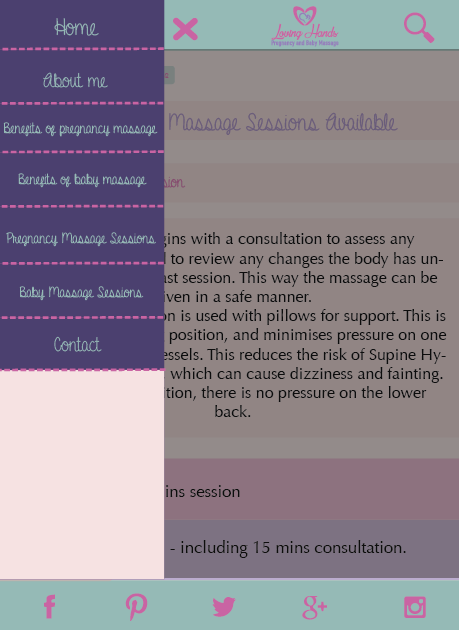 Web Design par miriam 3 pour Loving Hands Pregancy and Baby Massage | Design #16296483