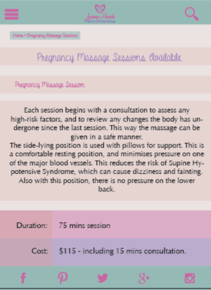 Web Design par miriam 3 pour Loving Hands Pregancy and Baby Massage | Design : #16296484