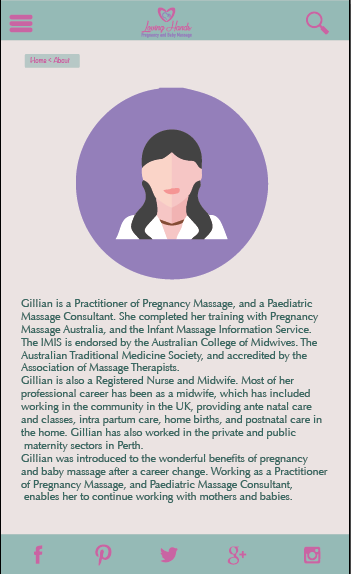 Web Design par miriam 3 pour Loving Hands Pregancy and Baby Massage | Design #16296487