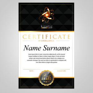 Kinetic Power - Stock Certificate | Design Graphique par Taya Bright
