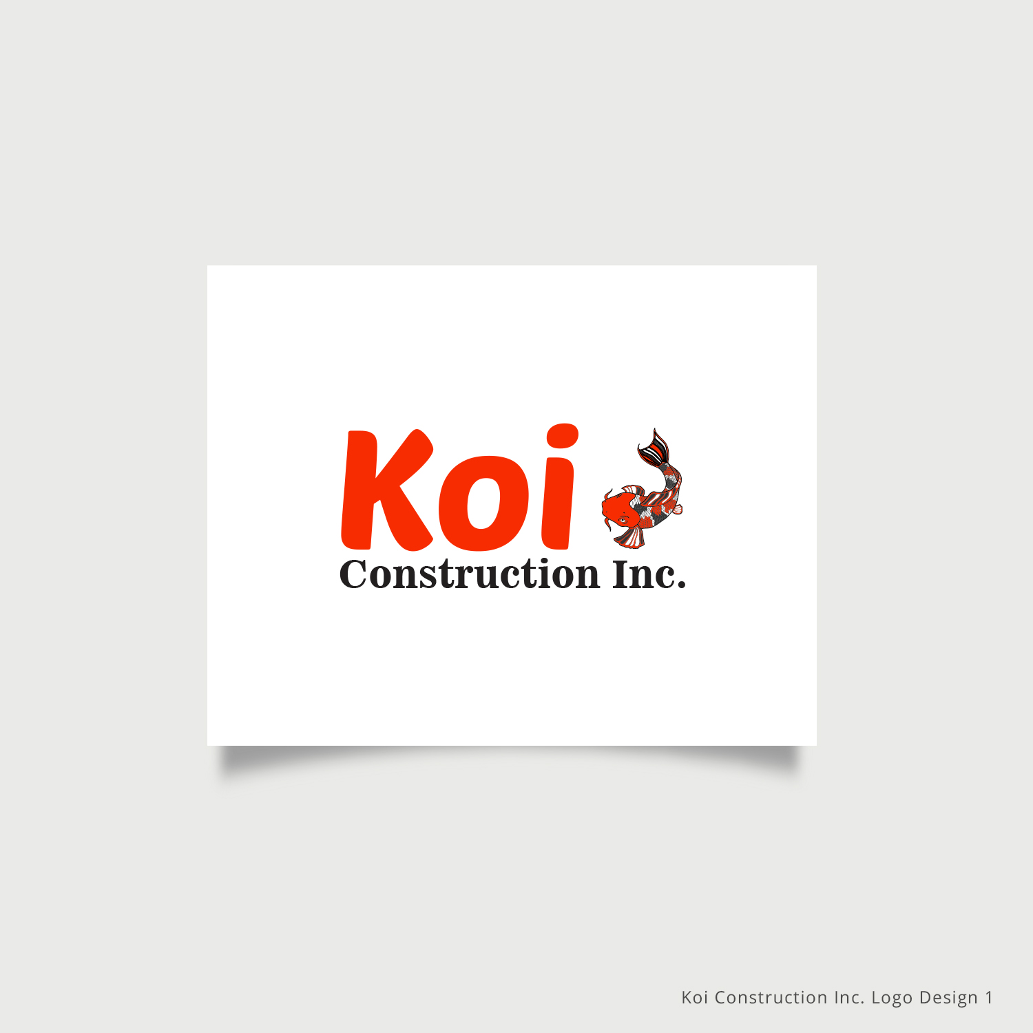 Logo Design by Sketchweb for koi construction inc | Design #16215934