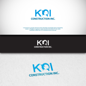 Logo Design by Kingdom Vision for koi construction inc | Design: #16243972