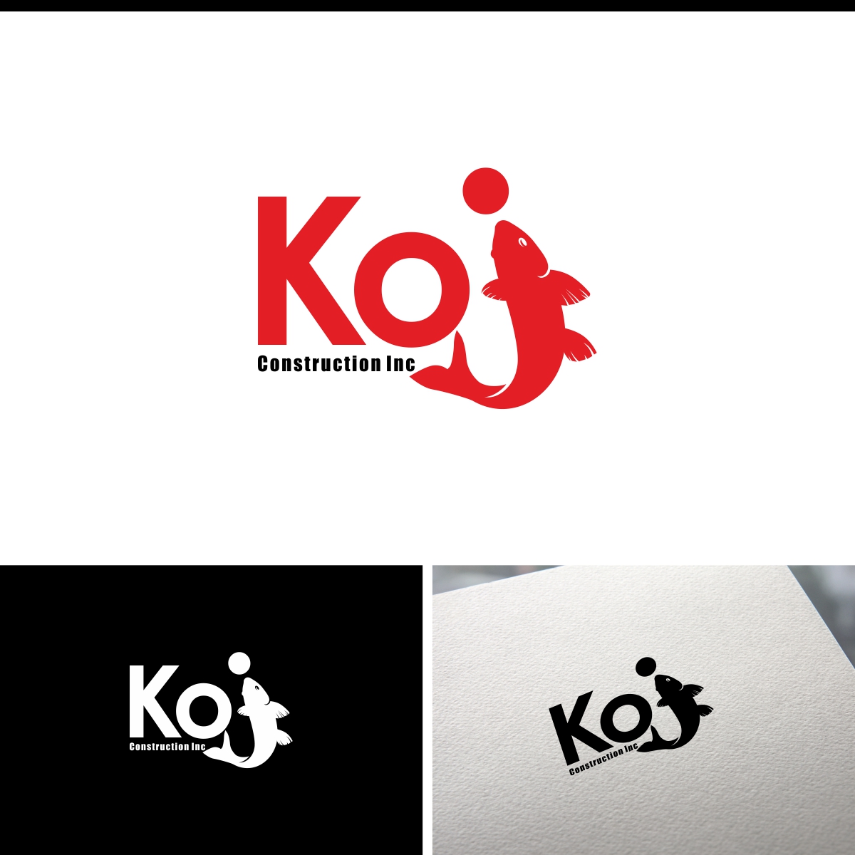 Diseño de Logo por e-graphics para koi construction inc | Diseño #16220349