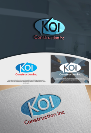 Logo Design by Renewable for koi construction inc | Design: #16233249