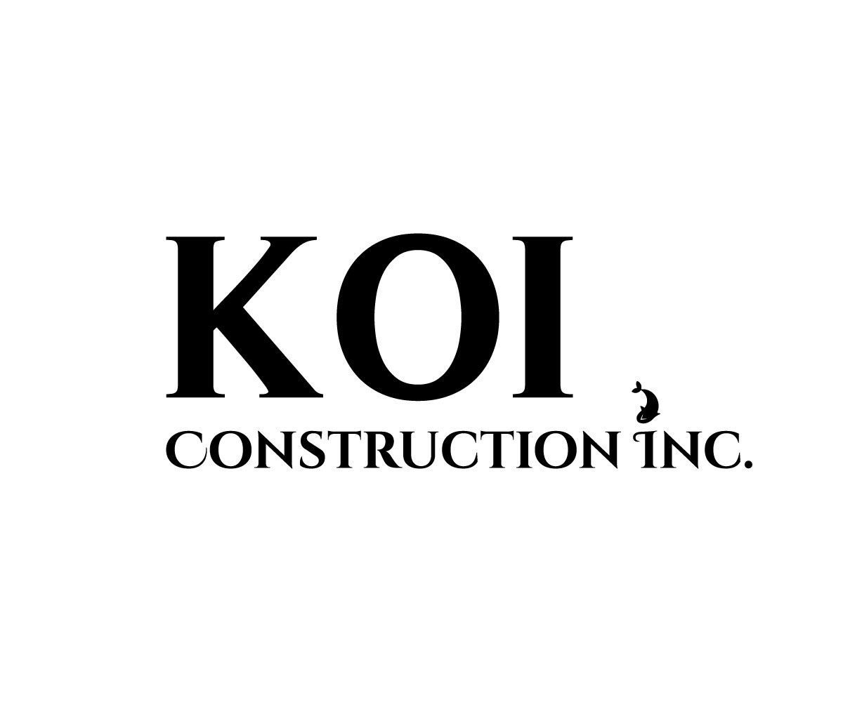 Logo Design by IconicEcho for koi construction inc | Design #16227997