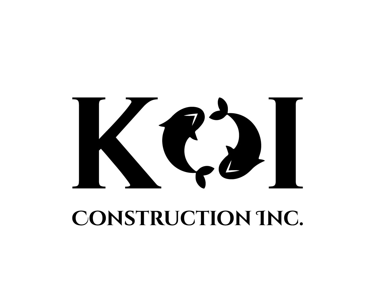 Logo Design by IconicEcho for koi construction inc | Design #16227998