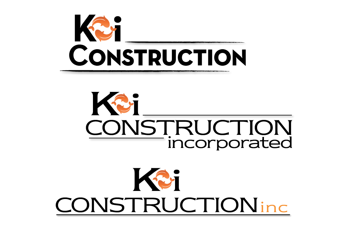 Logo Design by pettry1177 for koi construction inc | Design #16298150
