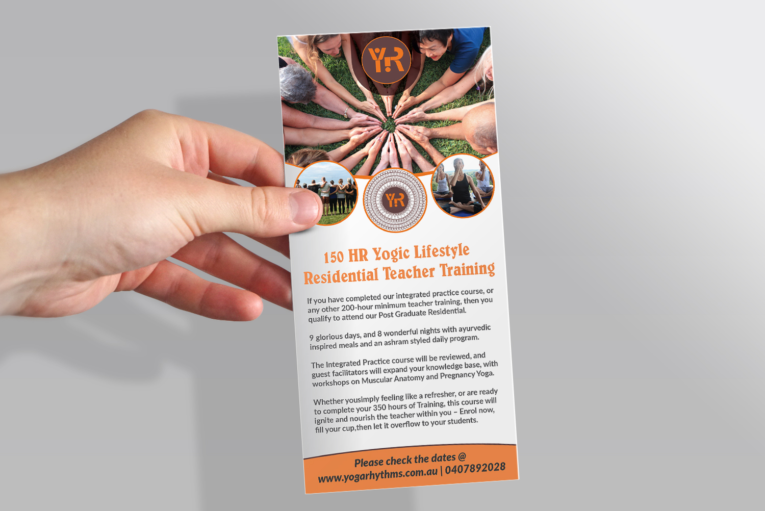 Flyer Design by Deziners Zone for Yoga Rhythms | Design #16228113
