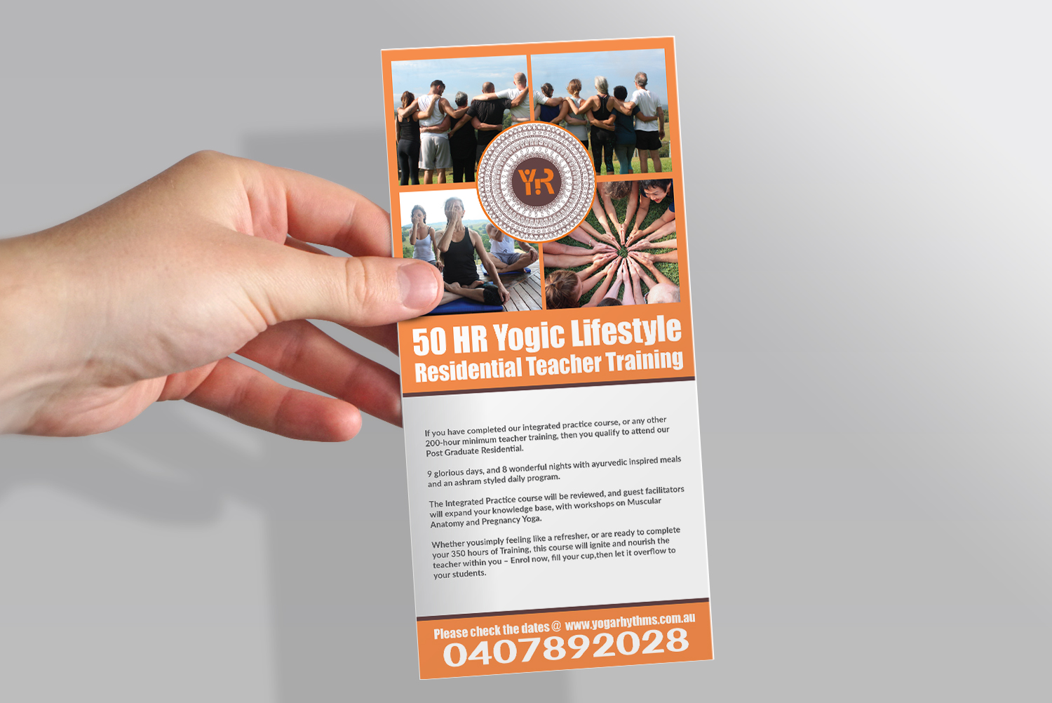 Flyer Design by Deziners Zone for Yoga Rhythms | Design #16228114