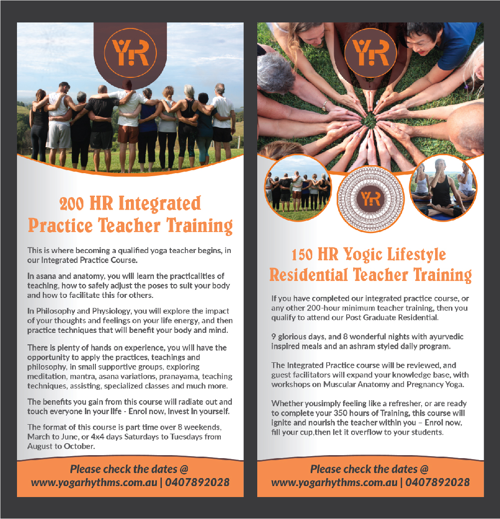 Flyer Design by Deziners Zone for Yoga Rhythms | Design #16228126