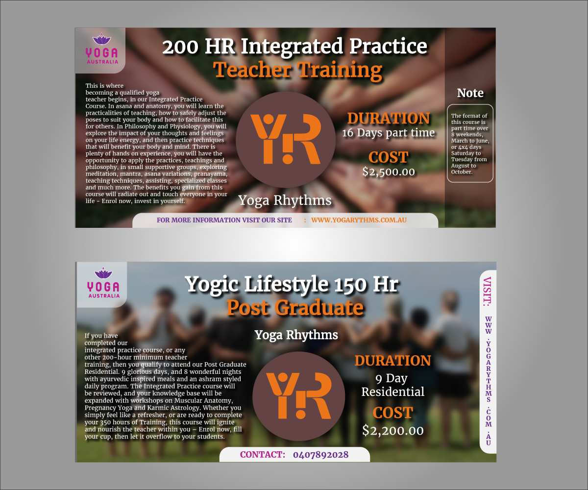 Flyer Design by HamzaMalik for Yoga Rhythms | Design #16249487