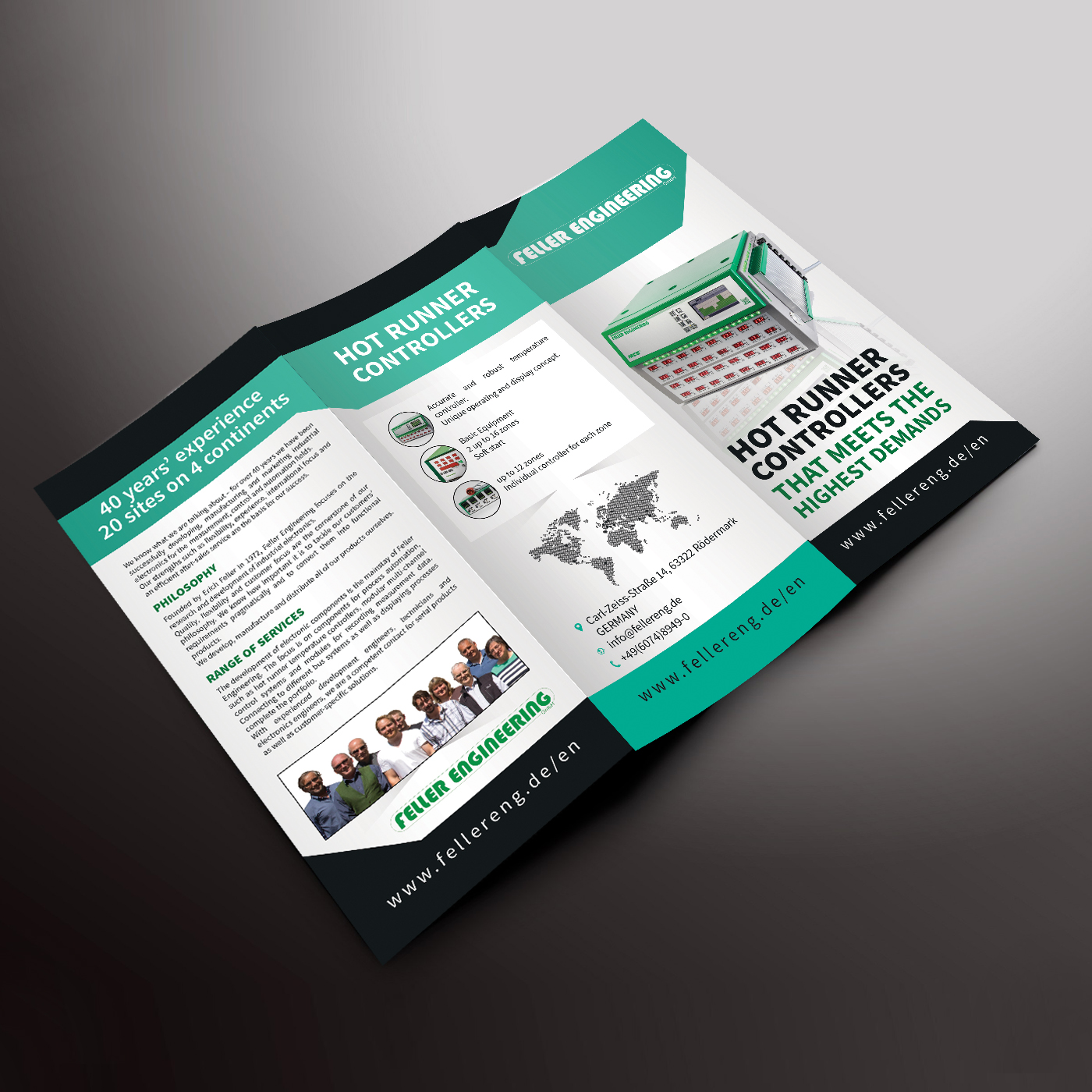 Diseño de Flyer por Schöpfer para Feller Engineering GmbH | Diseño #16292540