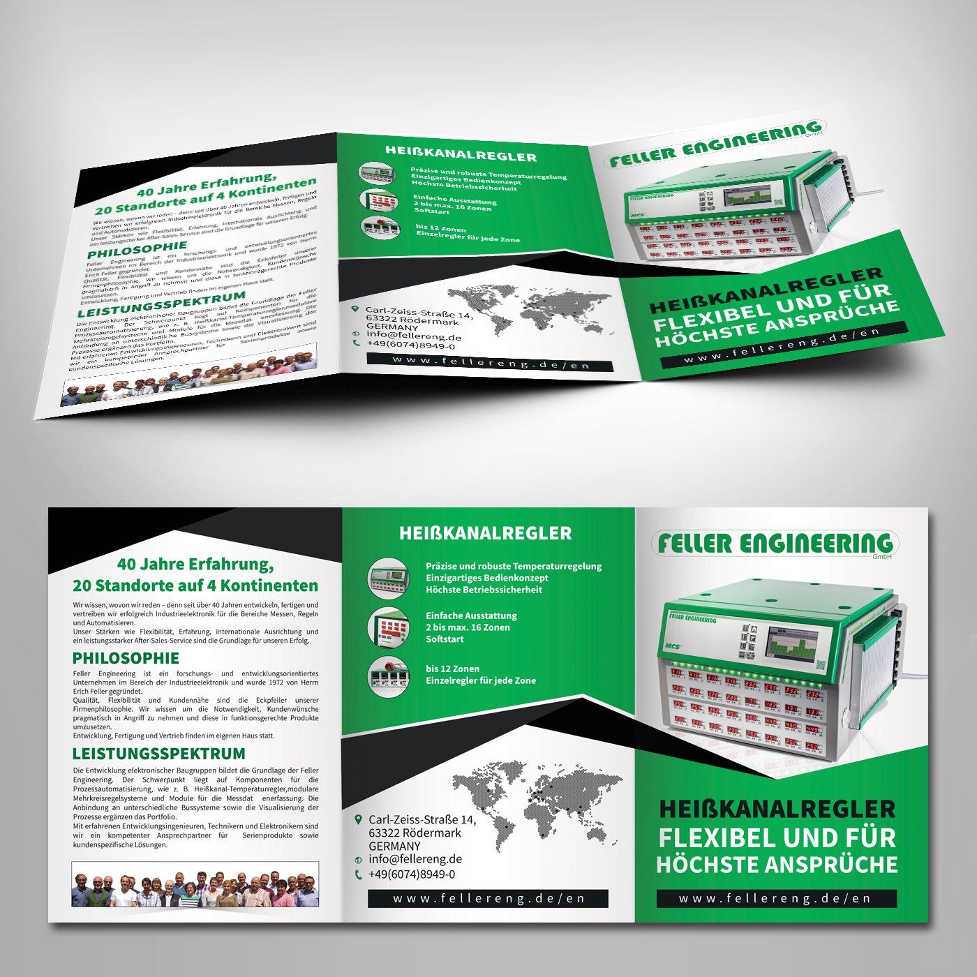 Diseño de Flyer por Schöpfer para Feller Engineering GmbH | Diseño #16326010