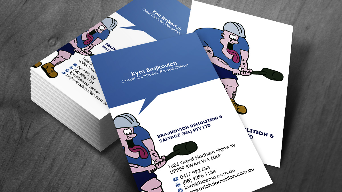 Business Card Design by AZ for Brajkovich Demolition & Salvage (WA) Pty Ltd | Design #2677849