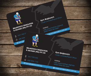 Business Card Design by Aaaron for Brajkovich Demolition & Salvage (WA) Pty Ltd | Design: #2647206