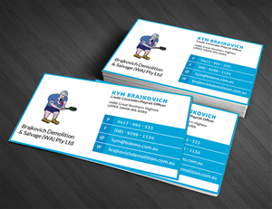 Business Card Design by  Artman for Brajkovich Demolition & Salvage (WA) Pty Ltd | Design #2683437