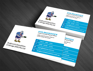 Business Card Design by  Artman for Brajkovich Demolition & Salvage (WA) Pty Ltd | Design: #2683440