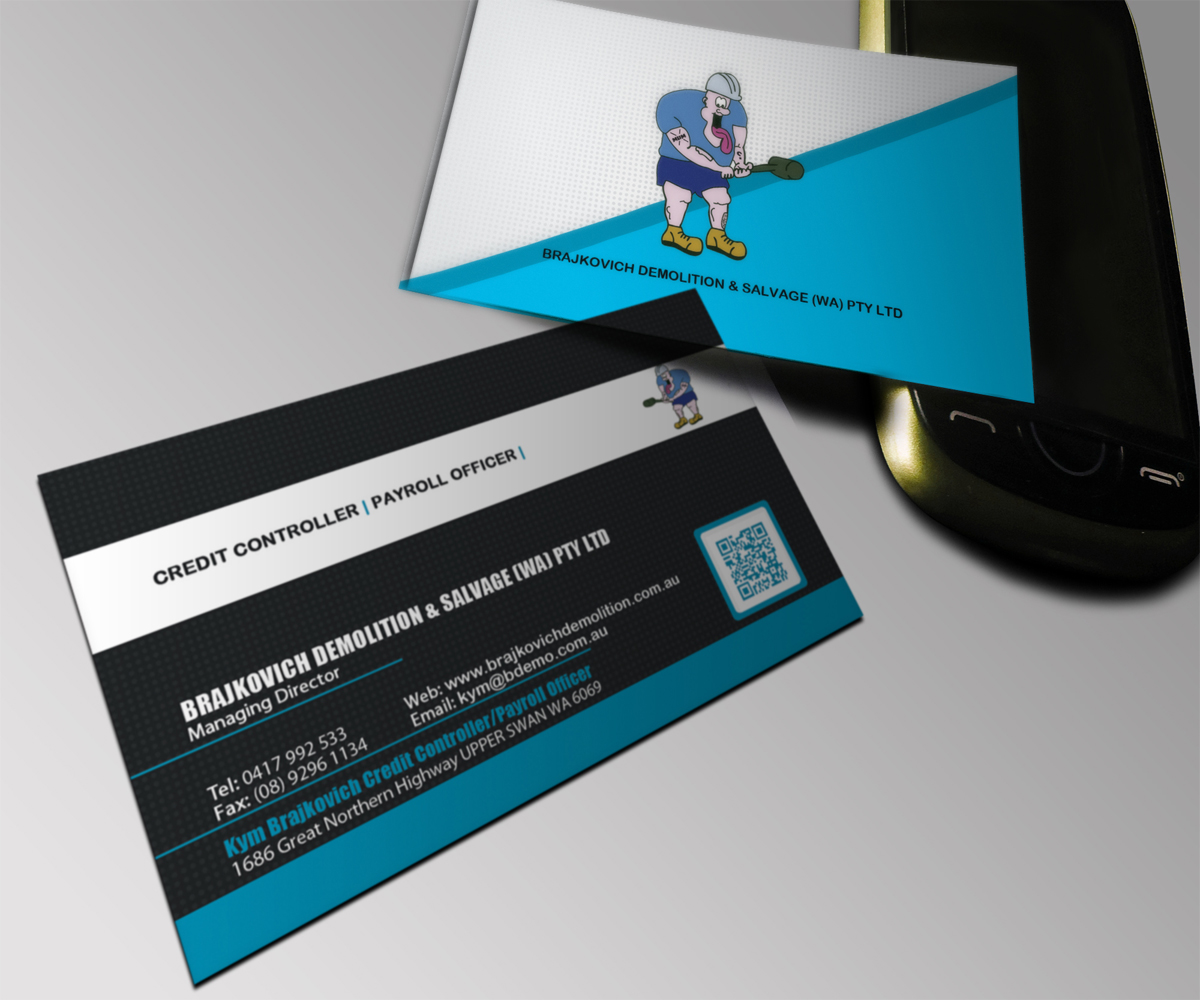 Business Card Design by MEDIAMAKS for Brajkovich Demolition & Salvage (WA) Pty Ltd | Design #2639807