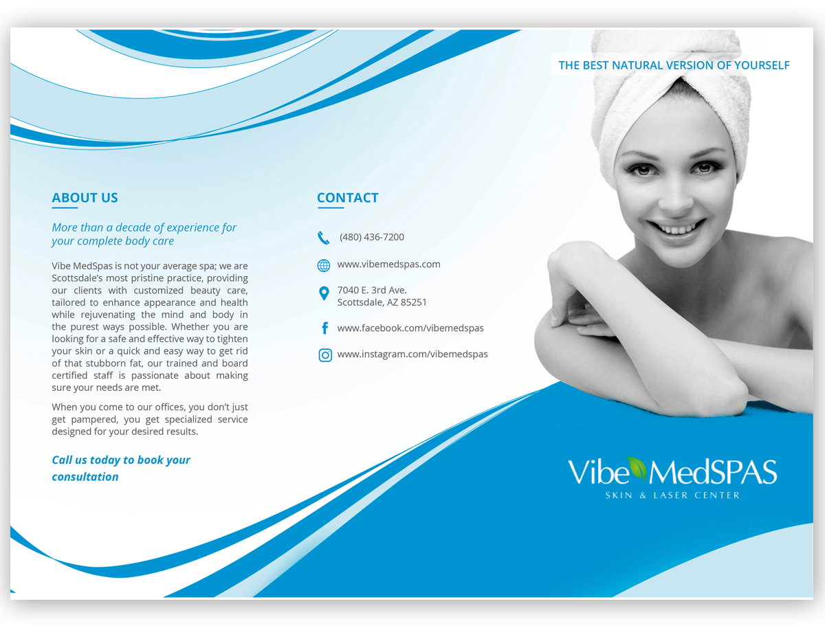 Flyer Design by cherry for Vibe Med Spas | Design #16265915