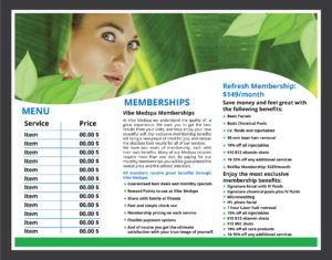 Flyer-Design von Deziners Zone für Vibe Med Spas | Design: #16247019