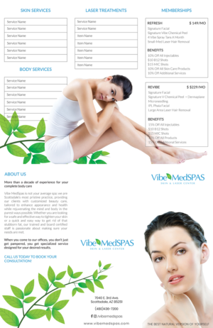 Flyer-Design von Digital Apple für Vibe Med Spas | Design #16253128